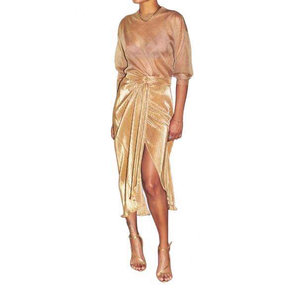 NEW NEVER FULLY DRESSED jaspre midi skirt in gold plisse is available for purchase on au PAY Market - Imported Goods Online Store Co.Ltd. | au PAY Market - Online Shopping Site NEW NEVER FULLY DRESSED jaspre midi skirt in gold plisse is available for purchase on au PAY Market - Imported Goods Online Store Co.Ltd. | au PAY Market - Online Shopping Site